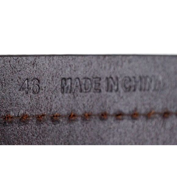 NWT Route 66 BROWN GENUINE LEATHER 1 1/4"Wd CASUAL DRESS MEN'S BELT Sz 46 (74A - Picture 9 of 14